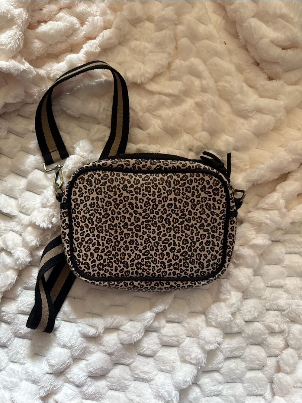 Anthropologie Leopard Print Crossbody Bag